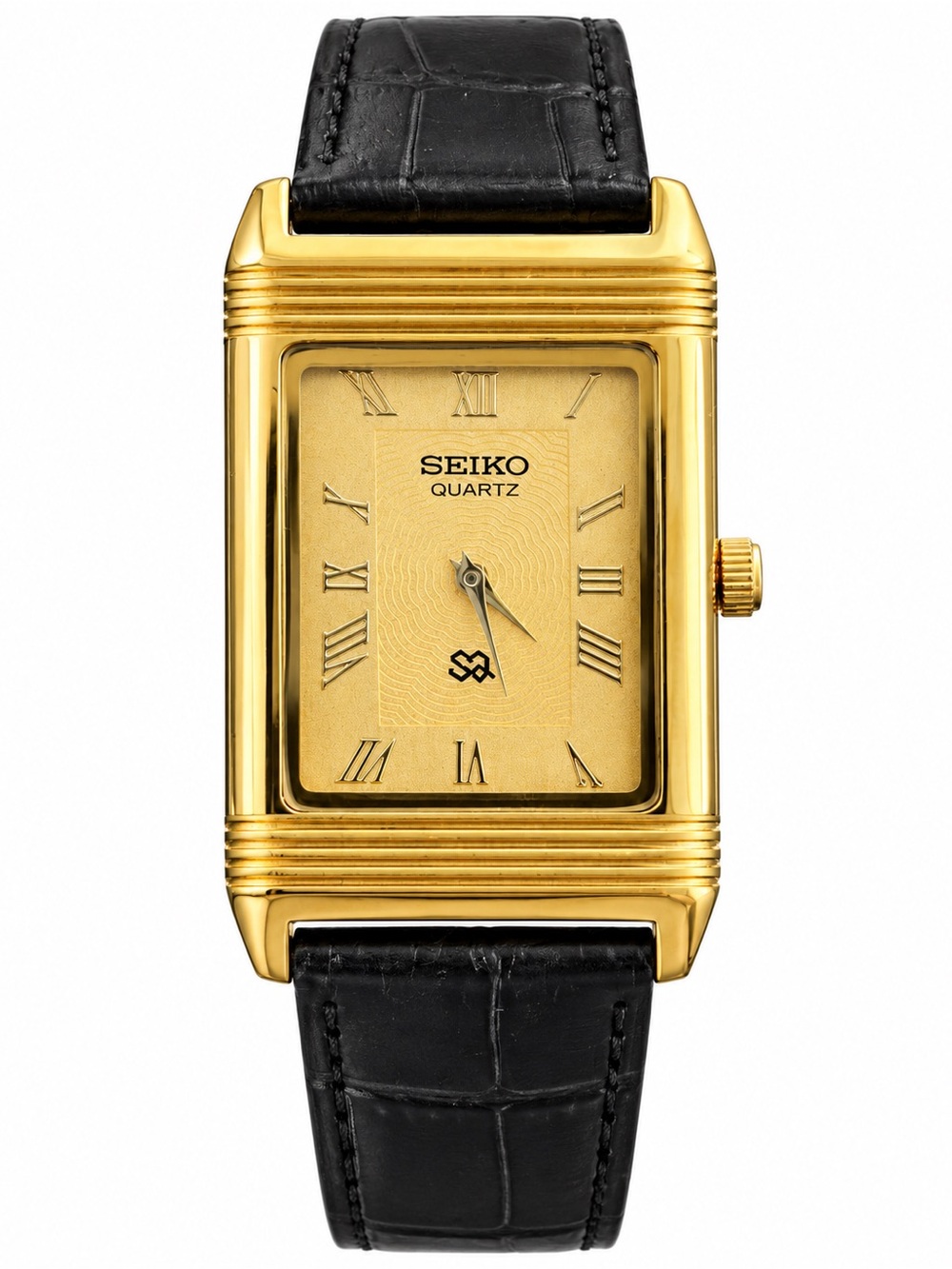 Vintage Seiko Tank Gold dial gold bezel